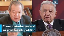 Pese a discrepancias, Andrés Manuel López Obrador lamenta la muerte de Muñoz Ledo