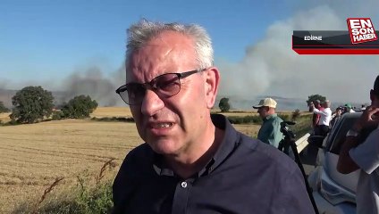 Edirne'de 2 bin dönüm tarla kül oldu