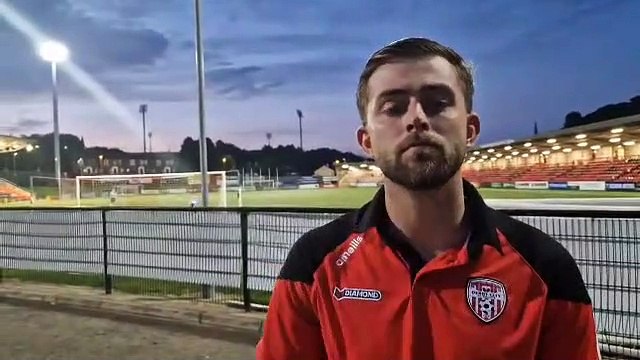 Will Patching delighted with his stoppage time winner for Derry City