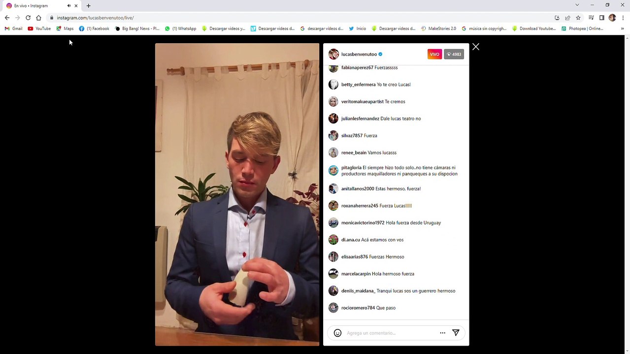 En medio de los Martin Fiero, Lucas Benvenuto hizo un live y reclamó: "Con los chicos, no"