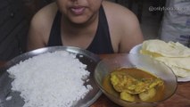 Egg fry curry, Pappad Fry, White Rice, Mangoes Mukbang | Eating show White rice with fried egg curry