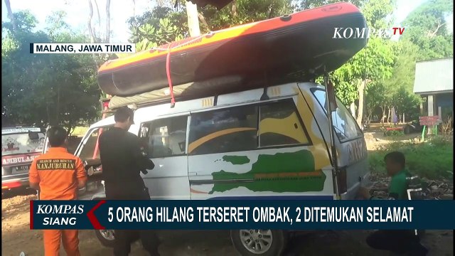 Pencarian 3 Orang Hilang Terseret Ombak di Pantai Jembatan Panjang Malang Dilanjutkan
