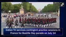 Indian Tri services contingent practice sessions in France for Bastille Day parade on July 14