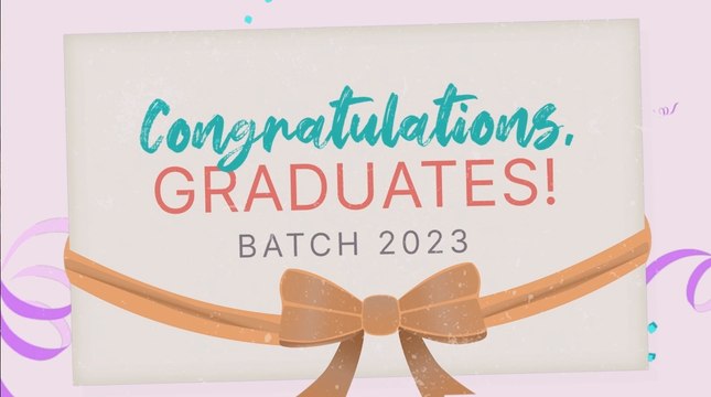 Congratulations, graduates!