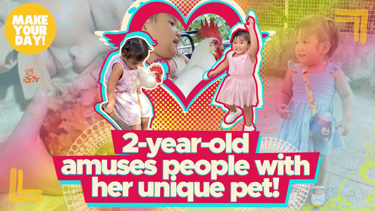 2-year-old amuses people with her unique pet! | Make Your Day