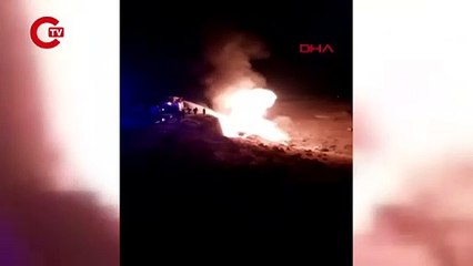 Batman'da şarampole yuvarlanan kamyon yandı: 4 ölü, 2 ağır yaralı