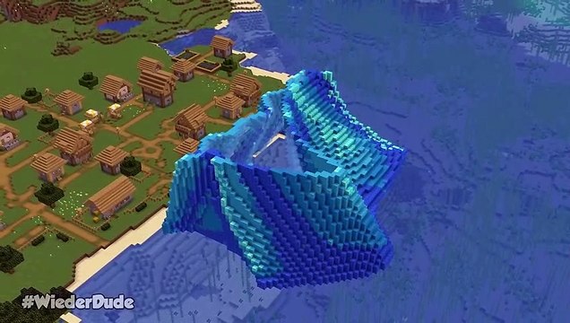 Minecraft TSUNAMI HOUSE BUILD CHALLENGE - NOOB vs PRO vs HACKER vs GOD Animation