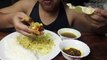 Eating egg masala, dal, pappad fry, white rice | Mukbang videos