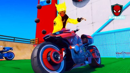 Naruto vs Batman Gta V:  In An Epic Car And Motorcycle Race!