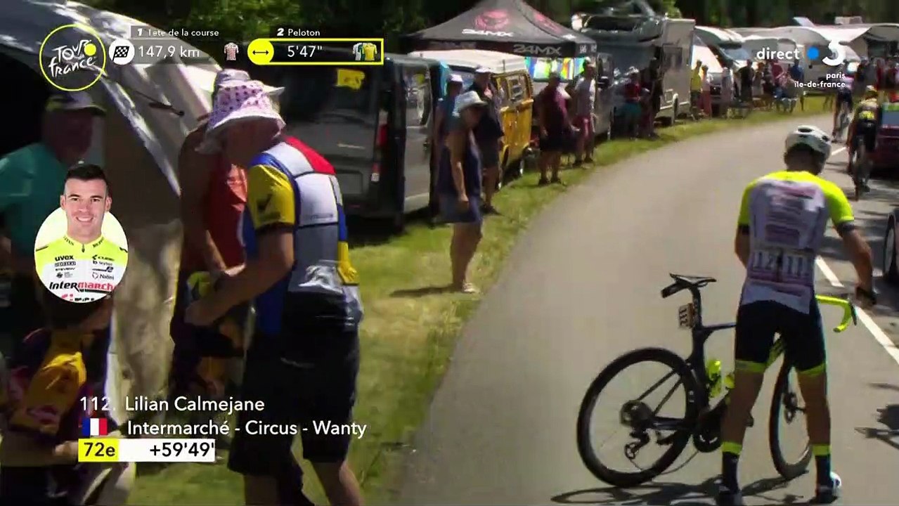 "Ce n’est jamais agréable de taper le bitume" : La mise au point de Lilian Calmejane après son accrochage avec un spectateur sur le Tour de France