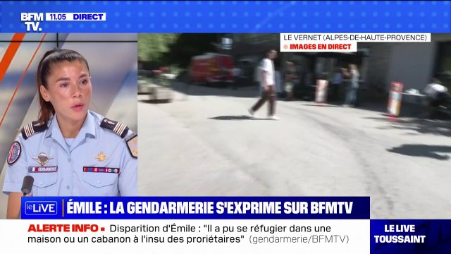 Disparition d'Émile: la porte-parole de la gendarmerie nationale annonce qu'une battue va être organisée