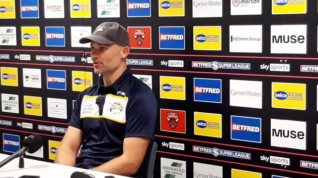 Coach Rohan Smith reflects on Leeds Rhinos' 16-14 win at Salford Red devils.