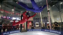 Camille Berriman tries indoor skydiving