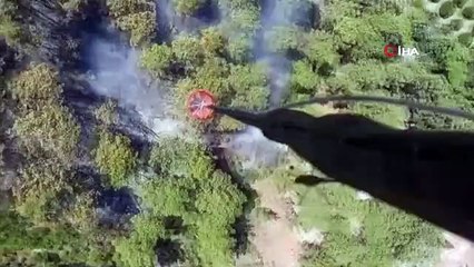 Orman yangınına havadan ve karadan müdahale devam ediyor