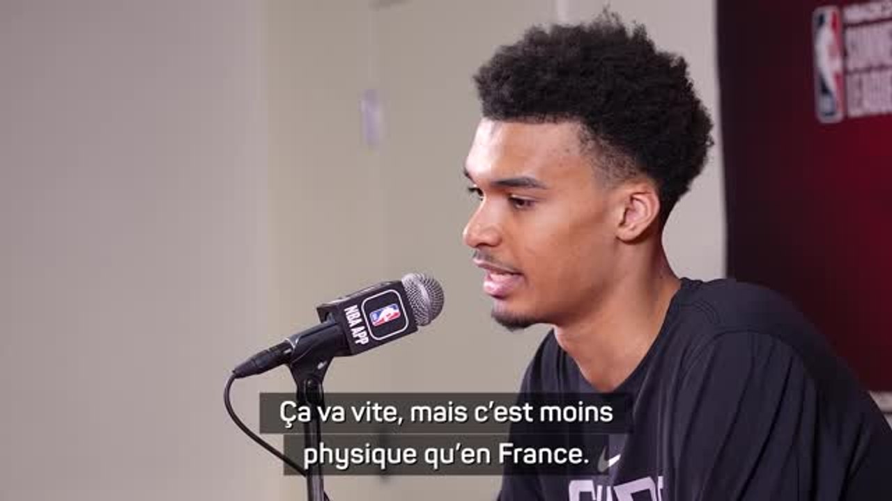 Spurs - Wembanyama : "Ça va vite, mais c'est moins physique qu’en France"