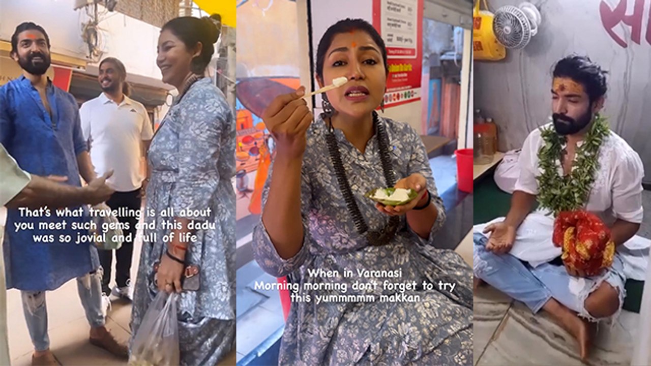 Debina Gurmeet Varanasi Trip Inside Video, Vishalakshi Temple से Kaal Bhairav Darshan | Boldsky
