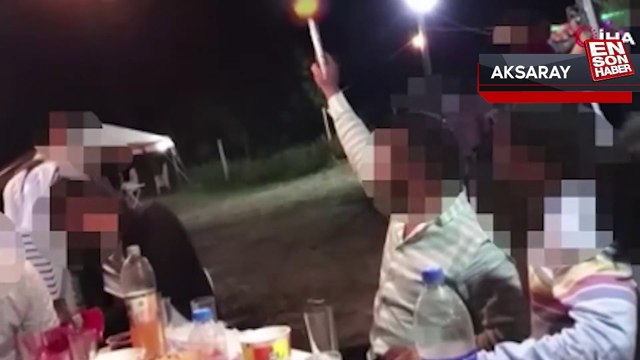 Düğünde onlarca kişinin içinde havaya böyle ateş açtılar