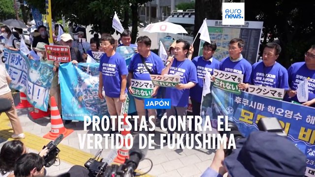 Más protestas contra el plan de Japón de verter agua contaminada de Fukushima al Pacífico