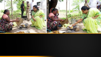 MLC Kavitha కంకులు కొంటు ముచ్చట్లు.. Photos దిగేందుకు స్థానికులు ఆసక్తి.. | Telugu OneIndia