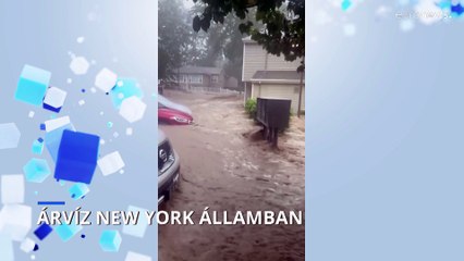 Egy nő otthonából menekült, amikor elsodorta az ár New York Államban