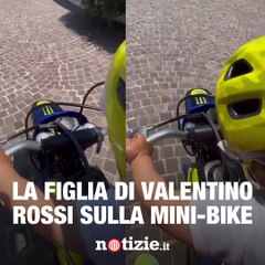 La bimba di Valentino Rossi, di soli 16 mesi, sembra destinata a seguire le orme del padre