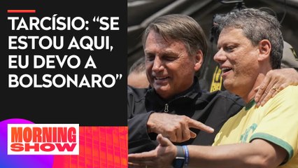“Sempre serei leal e grato a Bolsonaro”, diz Tarcísio após desentendimento com ex-presidente