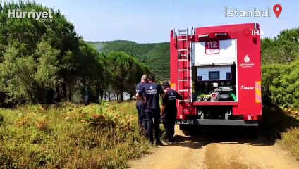 Sultangazi Kent Ormanı'nda çıkan yangın büyümeden söndürüldü