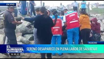 Sereno desaparece en plena labor de salvataje en mar de Huacho