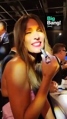 Pampita mano a mano con BBN en los Martin Fierro