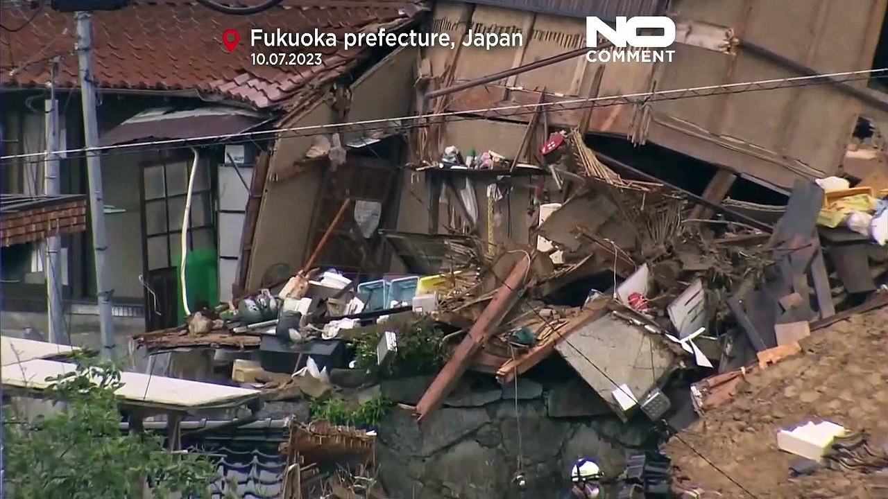 شاهد: قتيلان و6 مفقودين على الأقل جراء أمطار غزيرة جنوب غرب اليابان