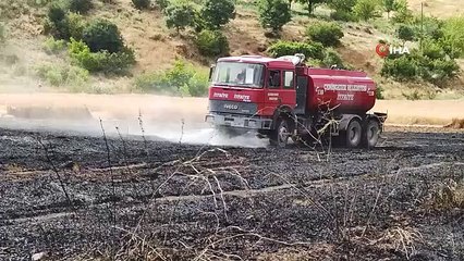 Tunceli'de 15 dönüm ekili alan yangında kül oldu