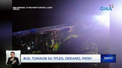 Bus, tumaob sa TPLEX; Dekano, patay | Saksi