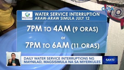 Daily water service interruptions ng Maynilad, magsisimula na sa Miyerkules | Saksi