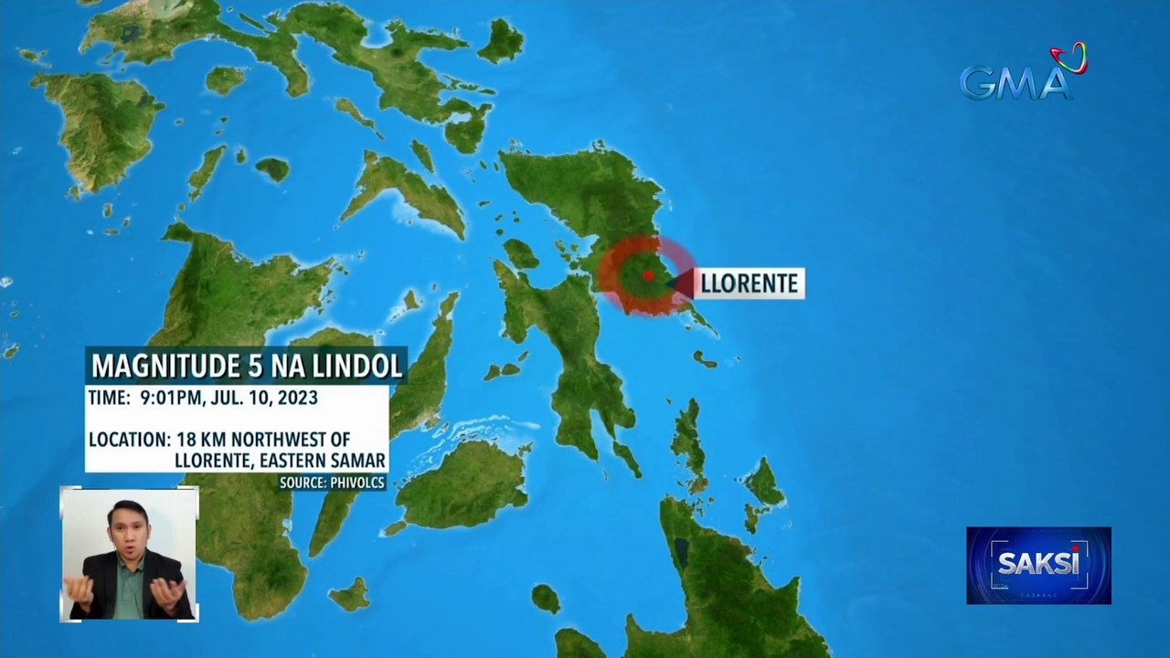 Eastern Samar, niyanig ng magnitude 5.0 na lindol ngayong gabi | Saksi