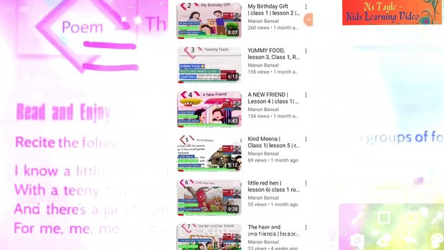 THE CUPBOARD, Class 1 (Poem2), Roots And Wings Class 1 #english #class1 #class1english #srijan #aps by Ms Tayle, Ms Tayle kids learning video