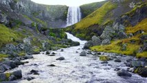 1 Hour of Calming Waterfall Sounds in Iceland | Nature Sounds for Sleeping, Meditation, Relaxation, Study, Focus
