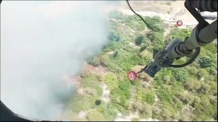 İzmir'deki yangında 4 orman personeli dumandan etkilendi