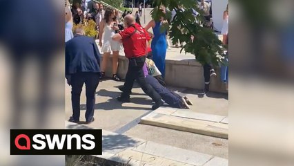 The shocking moment a Just Stop Oil activist is dragged by University of Exeter security