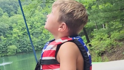 Empathic boy on fishing trip throws a fish back *Hilarious Reaction*