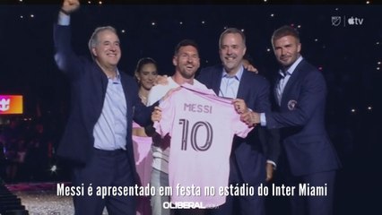 Messi é apresentado em festa no estádio do Inter Miami