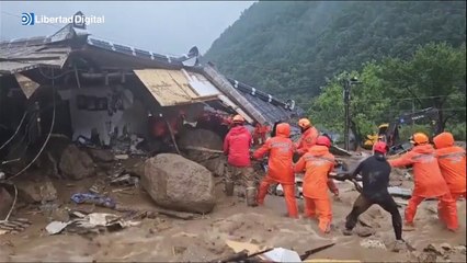 Las lluvias dejan ya más de una treintena de muertos en Corea del Sur