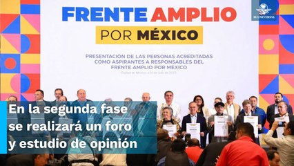 De 33 aspirantes, 13 pasan a segunda fase de selección para encabezar Frente opositor