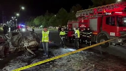 Niğde’de otomobil yayaya çarptıktan sonra yandı: 3 ölü