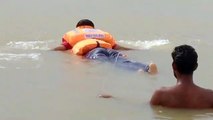 सिरोही: कृष्णावती नदी में नहाने गए तीन बच्चे पानी में डूबे, दो को बाहर निकाला, एक लापता--VIDEO
