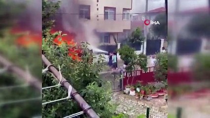 Kömürlükte çıkan yangın paniğe neden oldu