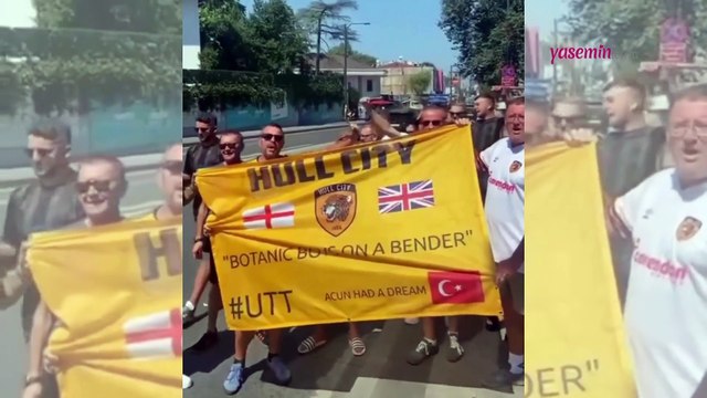 İstanbul'a gelen Hull City takımına taraftarlardan yoğun ilgi! Acun Ilıcalı taraftarları ağırladı