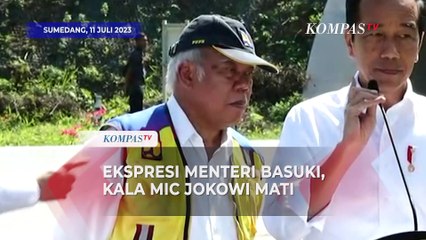 Download Video: Ekspresi Menteri PUPR Basuki Saat Mic Presiden Jokowi Mati di Peresmian Tol Cisumdawu