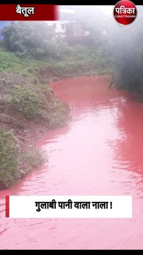 गुलाबी पानी वाला नाला !