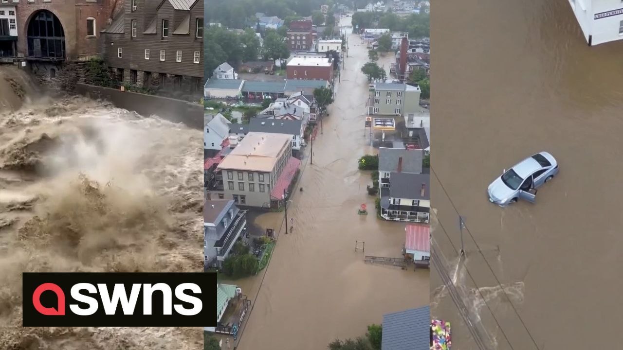Vermont hit with flash floods after US northeast hammered by torrential rain