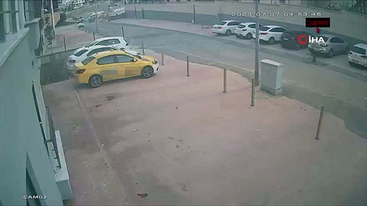 Momente des Diebstahls aus dem Fahrzeug werden vor der Kamera festgehalten